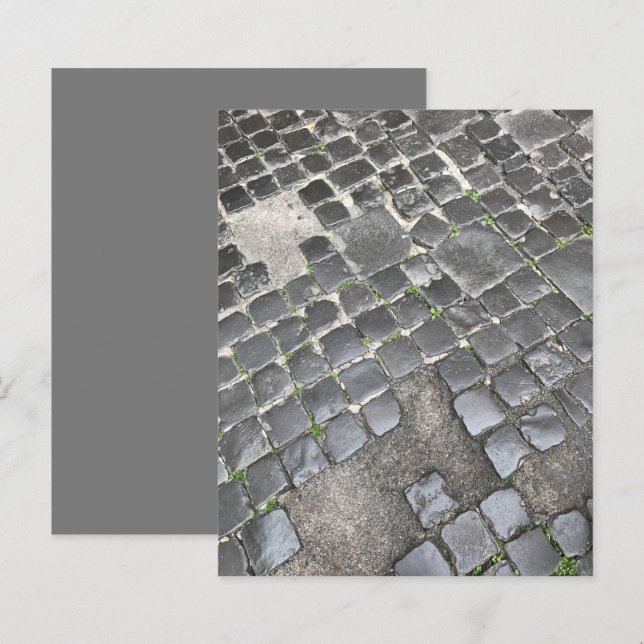 Zwart Romeinse Klinkers Scrapbook Papier (Voorkant / Achterkant)