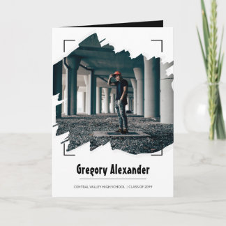 Zwart rond Abstract penseelfoto-Afstuderen