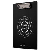 Zwart Rond Custom Logo Business Branded Klembord (Links)