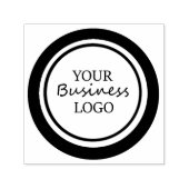 Zwart Rond Logo Afbeelding Stempel (Design)