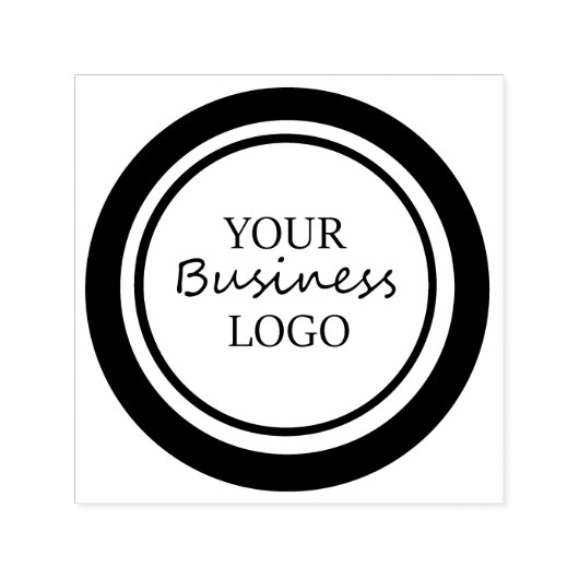 Zwart Rond Logo Afbeelding Stempel (Design)