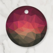 Zwart rond monogram logo ontwerp bedankjes labels (Achterkant)