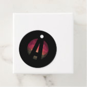 Zwart rond monogram logo ontwerp bedankjes labels (In situ)