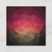 Zwart rond monogram logo ontwerp vierkante visitekaartje (Achterkant)