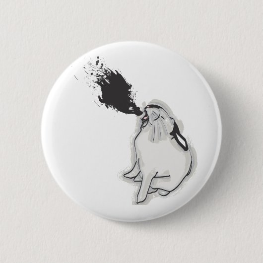 ZWART! RONDE BUTTON 5,7 CM (Voorkant)