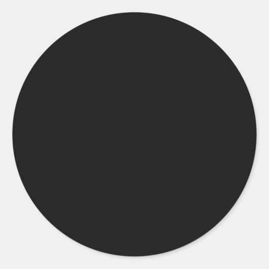 Zwart Ronde Sticker (Voorkant)