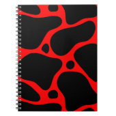 Zwart-rood abstract giraferpatroon notitieboek (Voorkant)