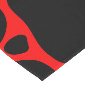 Zwart-rood abstract giraffpatroon lange tafelloper (Hoek)