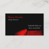 Zwart-rood Abstract minimalistisch ontwerp Visitekaartje (Achterkant)