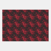 Zwart & rood abstract verf inpakpapier vel (Voorkant)