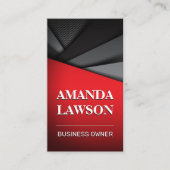 Zwart rood | Abstracte panelen Afsprakenkaartje (Voorkant)