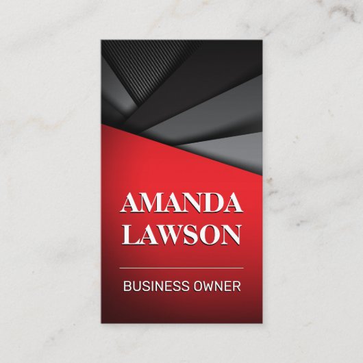 Zwart rood | Abstracte panelen Afsprakenkaartje (Voorkant)