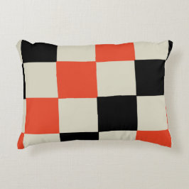 Zwart-rood Accent Kussen