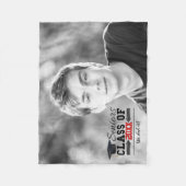 Zwart-rood Afstuderen Fleece Deken (Voorkant)