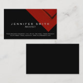 Zwart Rood Architect Visitekaartje (Voorkant / Achterkant)