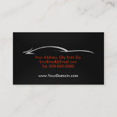 Zwart, rood, auto, auto, koolstofvezel Visitekaart Visitekaartje (Achterkant)