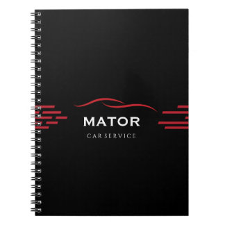 Zwart & Rood Auto Service Notitieboek
