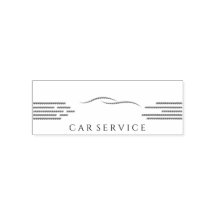 Zwart & Rood Auto Service Zelfinkende Stempel