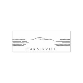 Zwart & Rood Auto Service Zelfinkende Stempel