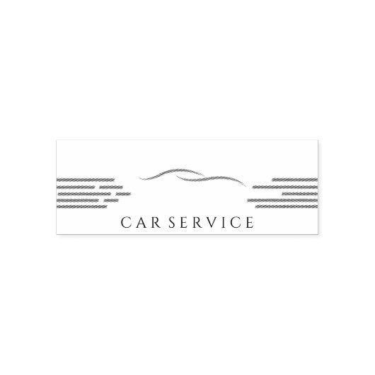 Zwart & Rood Auto Service Zelfinkende Stempel (Design)