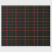 Zwart Rood Blauw Goud Tartan Plaid Cadeaupapier (Vlak)