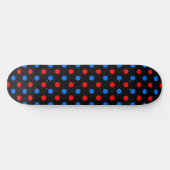 Zwart Rood Blauw Stippen Design Persoonlijk Skateboard (Horizontaal)