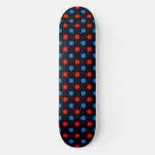 Zwart Rood Blauw Stippen Design Persoonlijk Skateboard (Voorkant)