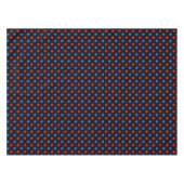 Zwart Rood Blauw Stippen Design Tafelkleed (Voorkant (Horizontaal))
