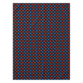 Zwart Rood Blauw Stippen Design Tafelkleed (Voorkant)