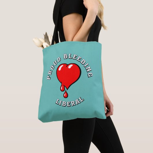 Zwart Rood Bloedend Hart Liberale Pop Art Tote Bag (Dichtbij)
