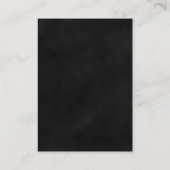 Zwart Rood Bloemen Gotische Bruiloft Wishing Well Informatiekaartje (Achterkant)