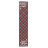 Zwart Rood Boerderij Kerstmis Tartan Plaid Custom Medium Tafelloper (Voorkant)