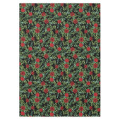 Zwart Rood Bruiloft Donker Gotische Rozen Tafelkleed (Voorkant)