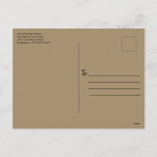 Zwart & rood Buffalo geruit leuk feestelijke uitno Feestdagenkaart (Achterkant)