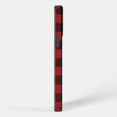 Zwart Rood Buffalo Schotse Ruit iPhone Hoesje (Rechterkant)