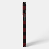 Zwart Rood Buffalo Schotse Ruit iPhone Hoesje (Linkerkant)