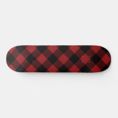 Zwart rood buffel geplakt Skateboard Gift (Horizontaal)