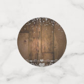 Zwart Rood Buffel Plaid Checkers Hout Bling Party Confetti (Kleine voorkant)