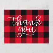 Zwart-rood buffelhart Hartelijk dank Briefkaart (Voorkant)