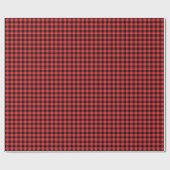 Zwart-rood buffelpatroon cadeaupapier (Vlak)