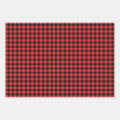 Zwart-rood buffelpatroon inpakpapier vel (Voorkant 3)