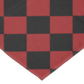 Zwart Rood Check Tafelkleed (Gekanteld)