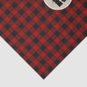 Zwart & Rood Checker Grunge Monogram Initiaal Tissuepapier (Detail)