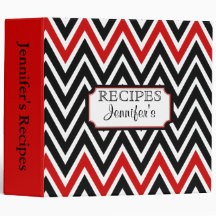 Zwart-rood-Chevron Aangepast Multomap voor ontvang