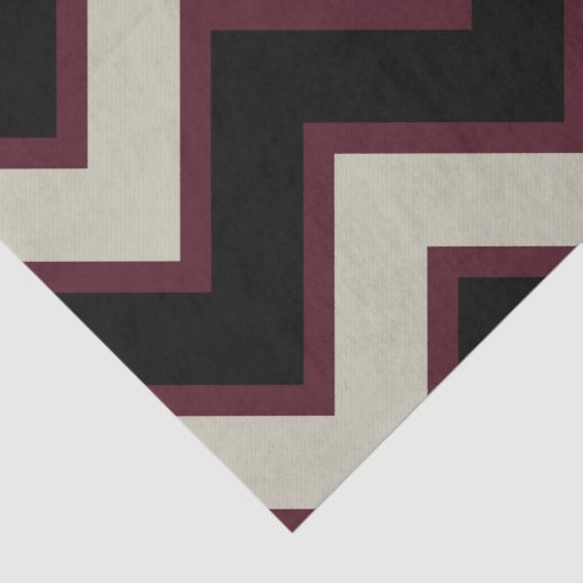 Zwart rood crème Chevron Tissuepapier (Detail)