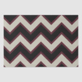 Zwart rood crème Chevron Tissuepapier (Voorkant)
