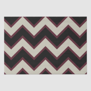 Zwart rood crème Chevron Tissuepapier
