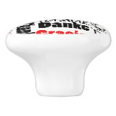 Zwart-rood Dank u Word Cloud Keramische Knop (Zijkant)