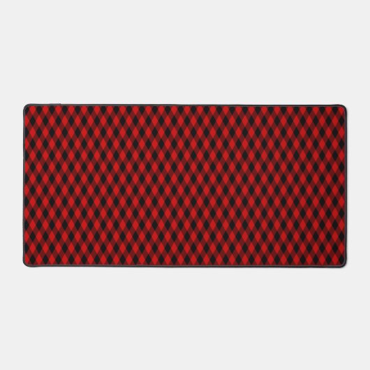 Zwart-rood diamantpatroon bureaumat (Voorkant)