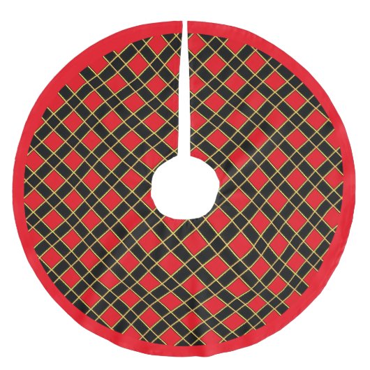 Zwart-rood diamantpatroon kerstboom rok (Voorkant)